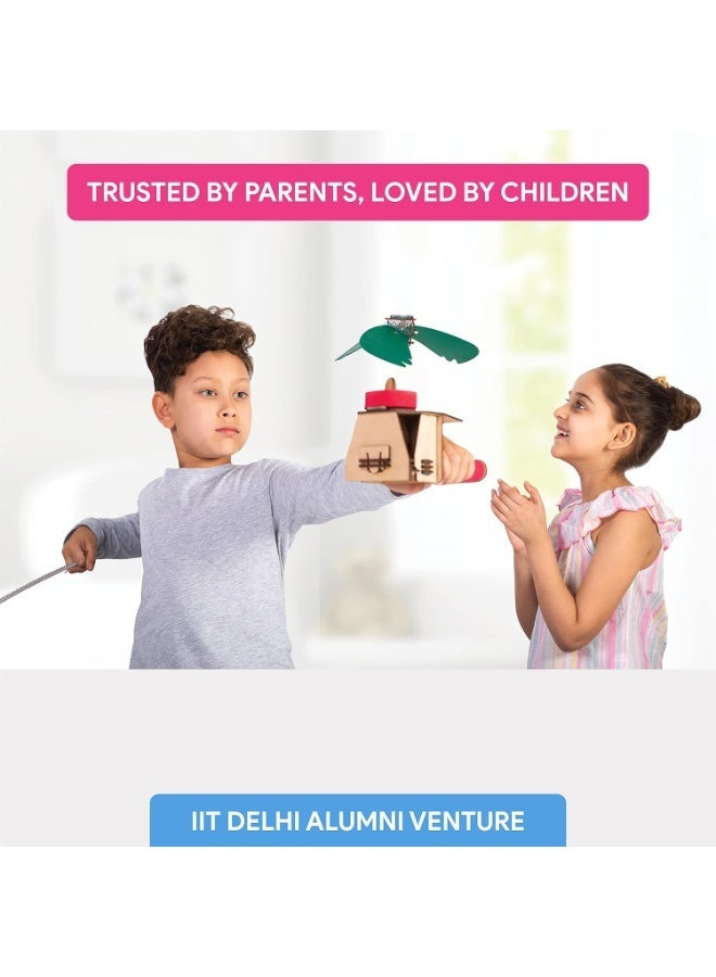 سمارتيفيتي لعبة طائرة بمروحة تروس من سمارتيفيتي، لعبة تعليمية ممتعة للأطفال من 6 إلى 14 عامًا، لعبة بناء تفاعلية، هدية مثالية للأولاد والبنات، مشروع تعليمي في العلوم والهندسة، صنع في الهند - Image 3